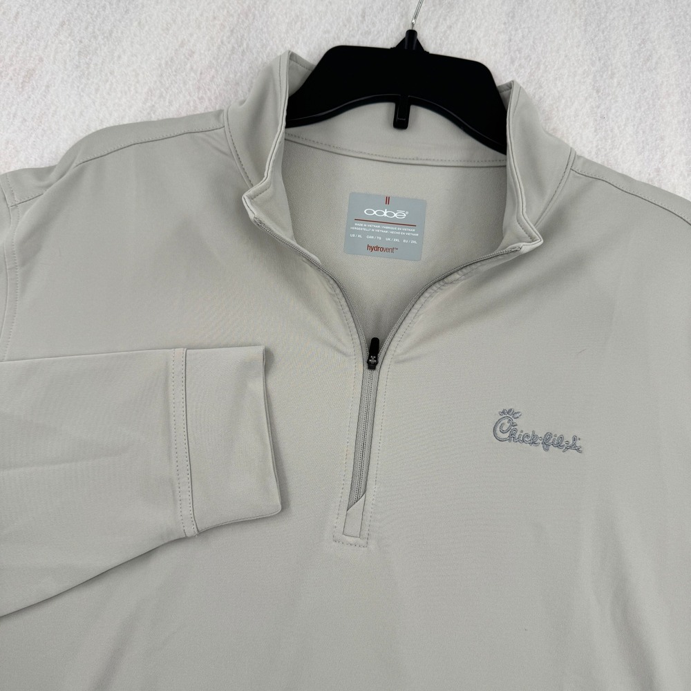 Oobe Chick-fil-A Leadership Hydrovent Mens XL Gray 1/4 Zip Performance Pullover